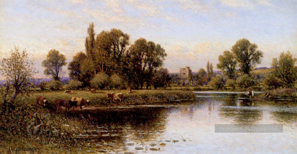 Medmenham Abbey paysage Alfred Glendening Peintures à l'huile